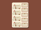 Holiday Gift Labels Cat Stickers