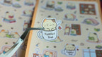 Book Lover Cats Stickers Sheet