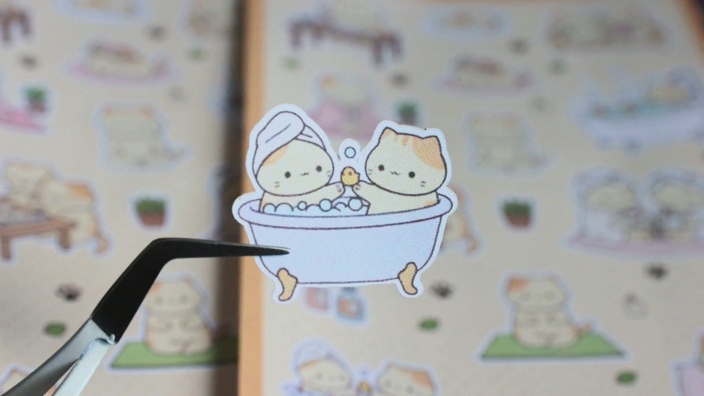 Self Care Cats Sticker Sheet