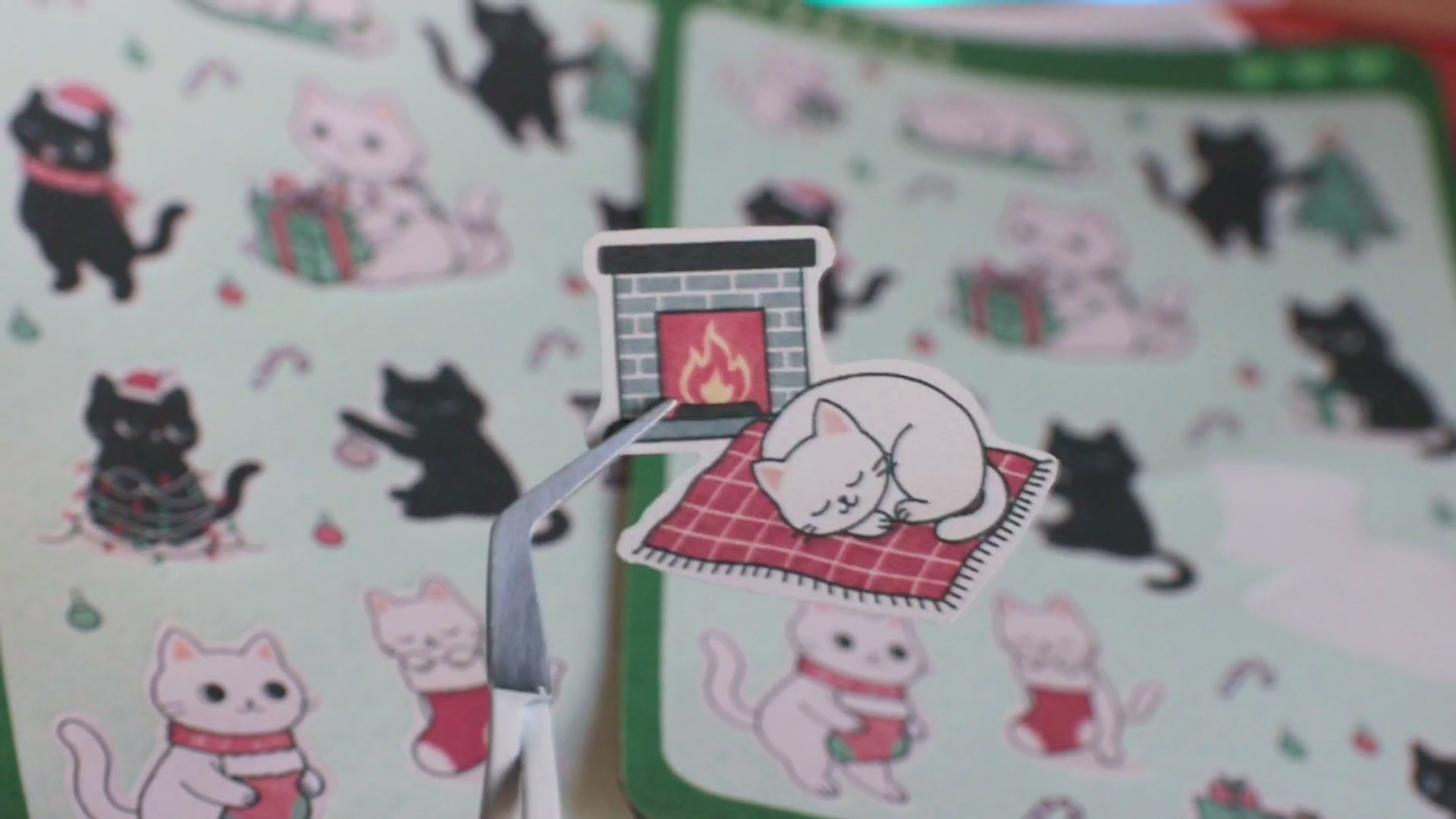 Holiday Season Cats Sticker Sheet